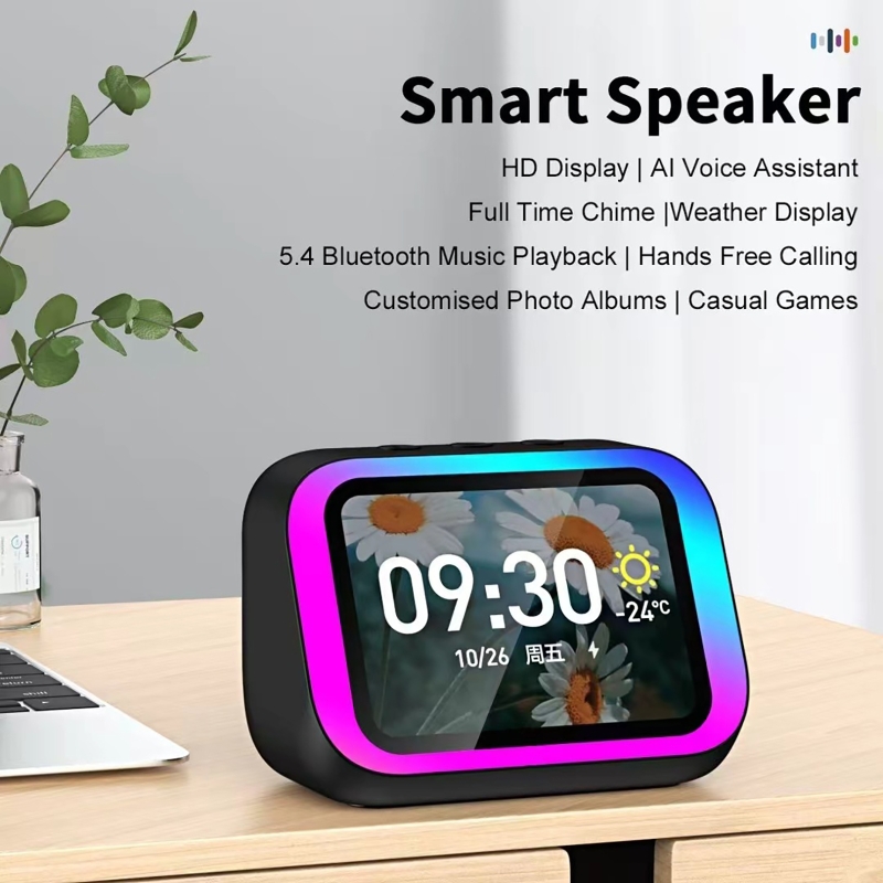 Home Security Gadgets - AI Voice Assistant Bluetooth Speaker With