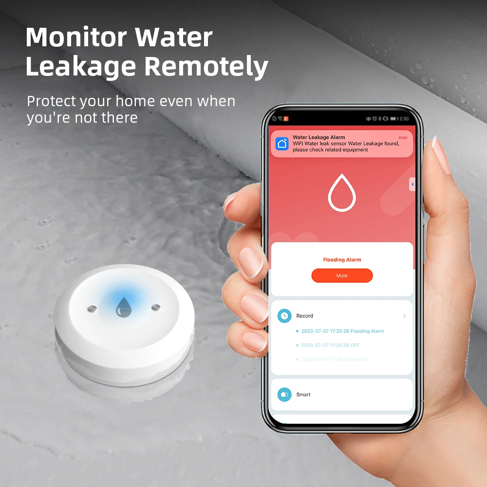 Home Security Gadgets - Zigbee Water Leak Sensor for Tuya
