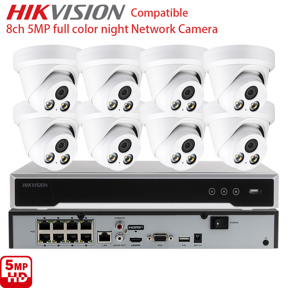 Home Security System Hikvision - 8CH 5MP IP CCTV Security Camera