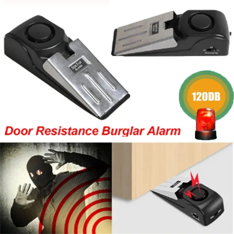 Door Wedge Alarm - 120db Wireless Door Stop Stopper Alarm