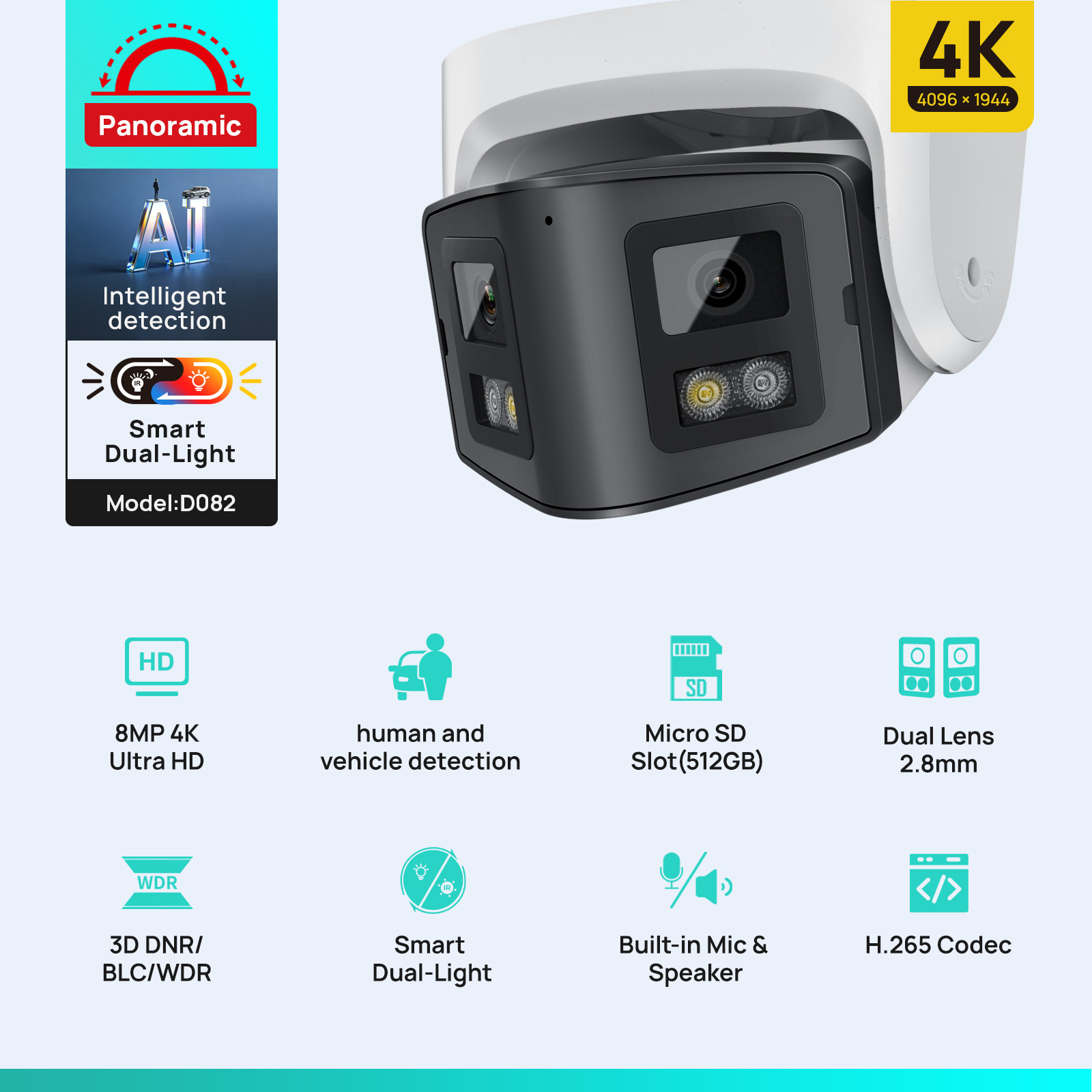 Vikylin 8MP Panoramic Dual Lig - огляд і ціна Home Security System Hikvision