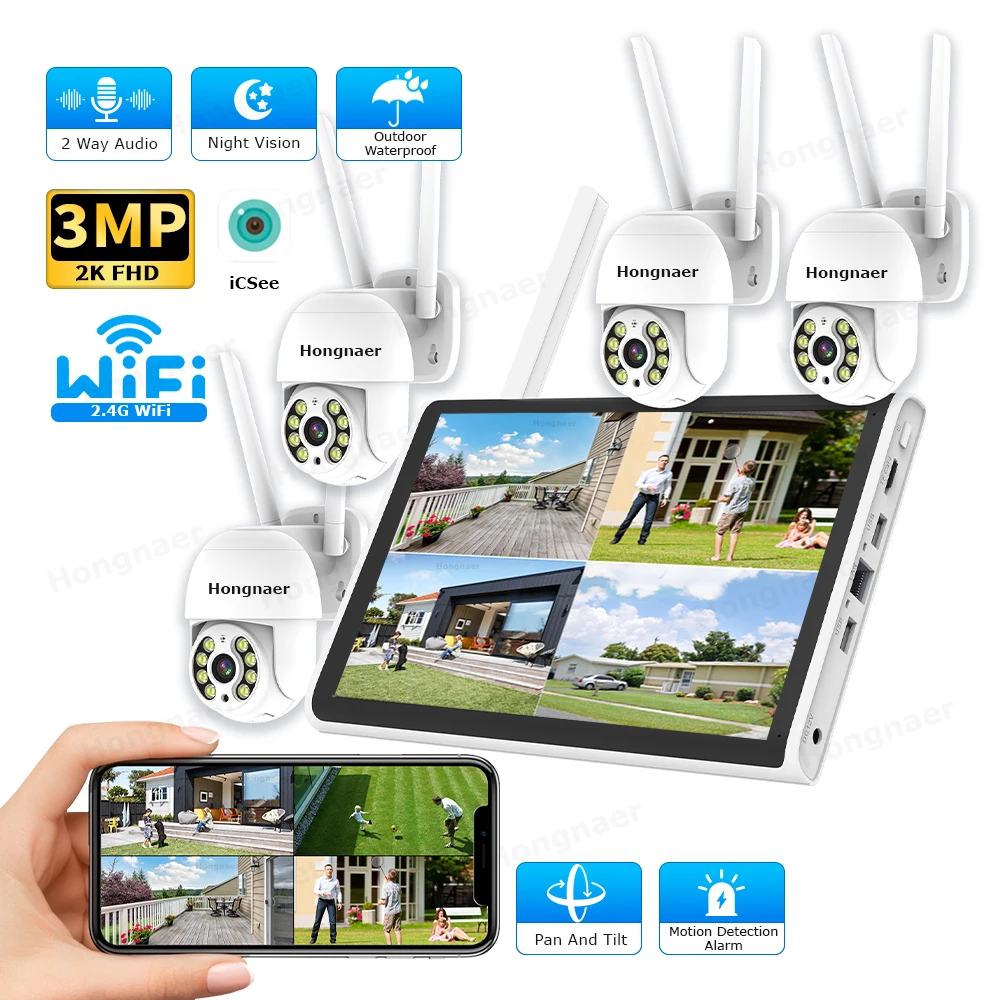 2026 Hongnaer 3MP 4 Channel Wi - огляд і ціна Home Security Kit