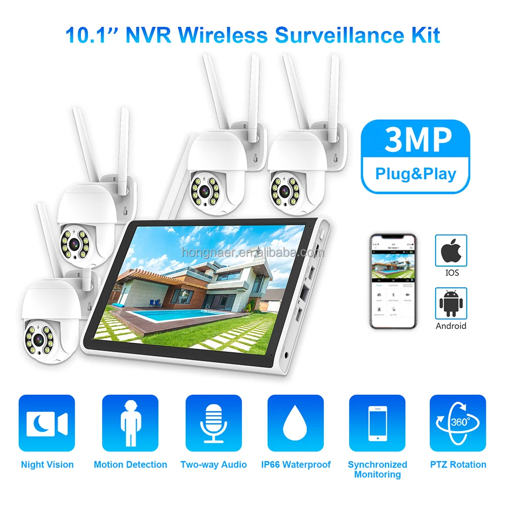 2026 Hongnaer 3MP 4 Channel Wi - огляд і ціна Home Security Kit