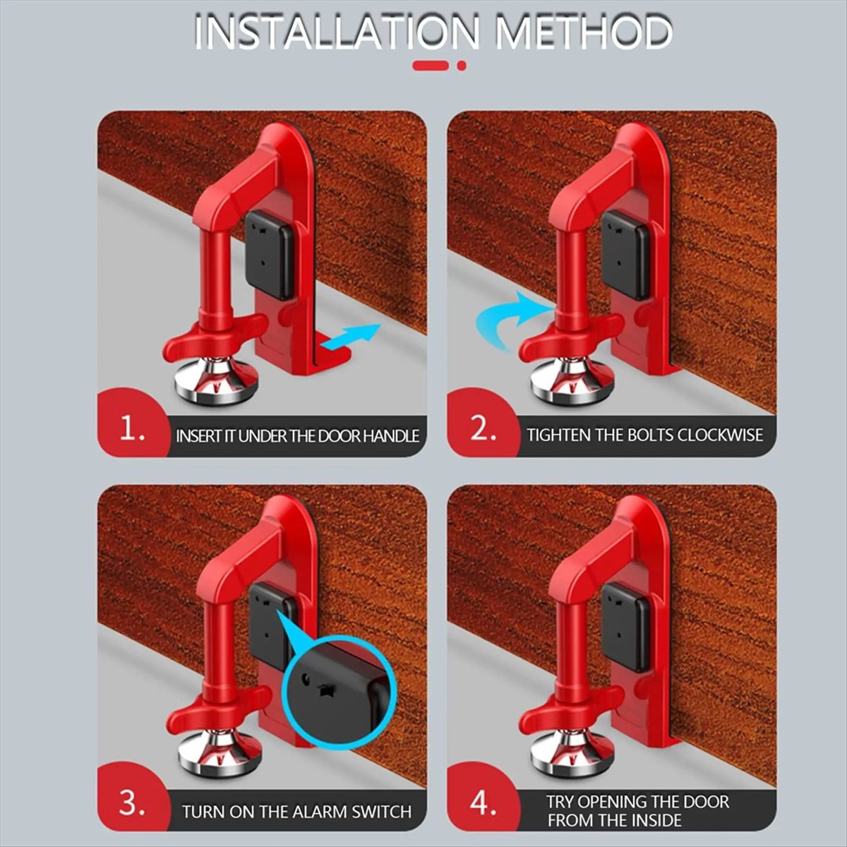 Punctual- Portable Alarm Door  - огляд і ціна Door Wedge Alarm