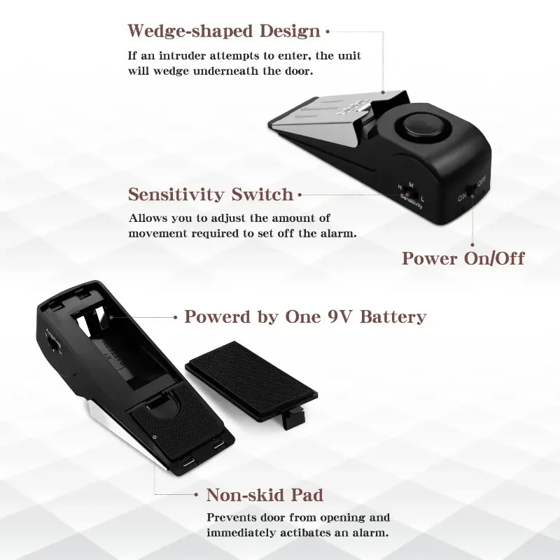 ZEXEF mini security protection - огляд і ціна Door Wedge Alarm