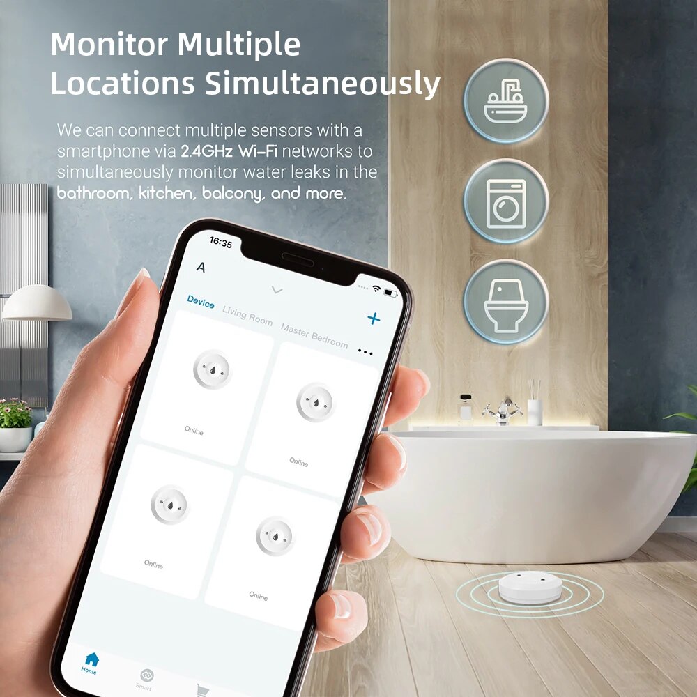 Zigbee Water Leak Sensor for T - огляд і ціна Home Security Gadgets