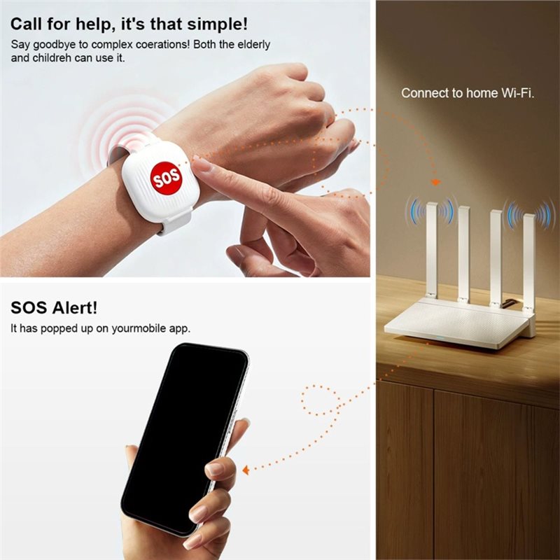 ABJF-Tuya Wifi SOS Panic Butto - огляд і ціна Home Security Device